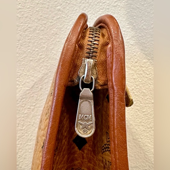 Vintage MCM Brown Visetos Leather Clutch - Picture 6 of 10